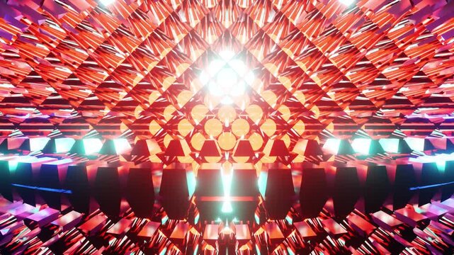 New crystal equalizer for party or music red with cyan and blue VJ loop