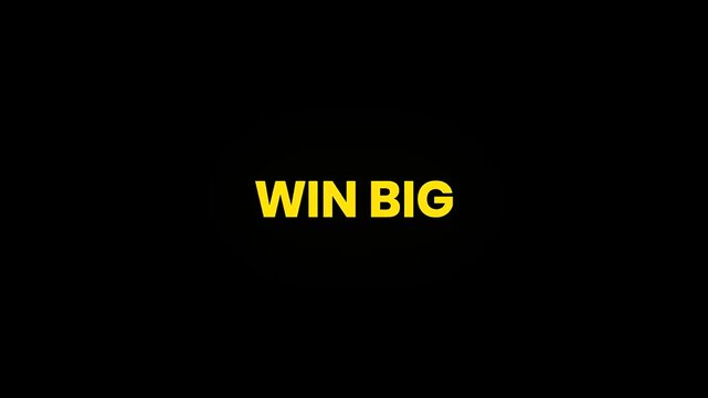 Win Big Cinematic Text Morphing Animation 4K for Contest and Sweepstakes Marketing Campaigns
