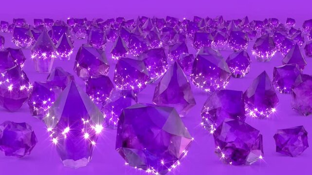 Vibrant purple crystals arranged in stunning geometric pattern