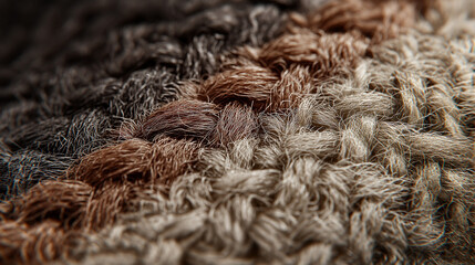 Close-up of multi-colored knitted wool texture