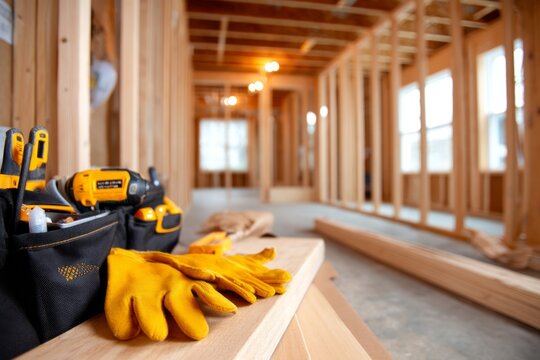 Documenting the Basement Finishing Process with Tools and Exposed Insulation Details