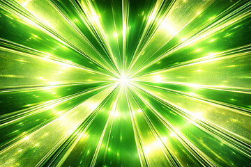 クリスマスグリーンの鏡面クローム放射幾何学背景
