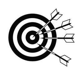 Target with Arrows, Symbolizing Accuracy and Success in a Game