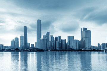 Fototapeta premium Zhujiang New Town skyline, Guangzhou, China