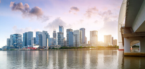 Modern city scenery, Zhujiang New Town, Guangzhou, China