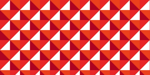 Fototapeta premium abstract seamless textile cube red and white geometric pattern.