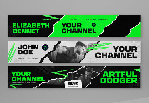 Green Grunge Fitness Social Media