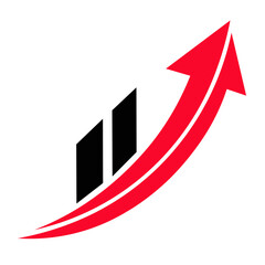 business graph with arrow