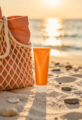 Crema Solare Tramonto Spiaggia Estate