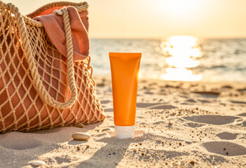 Crema Solare Tramonto Spiaggia Estate