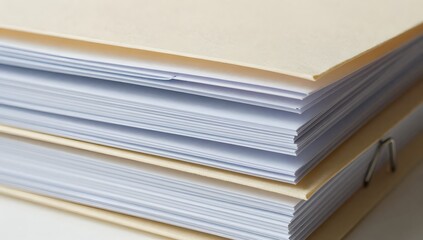 Stack of files and documents shows an overflow of administrative work that needs to be done