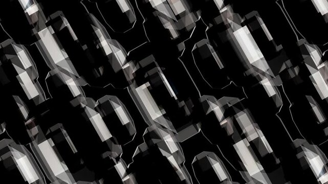 モノトーン立体メタリック幾何学模様
モーショングラフィックス背景素材