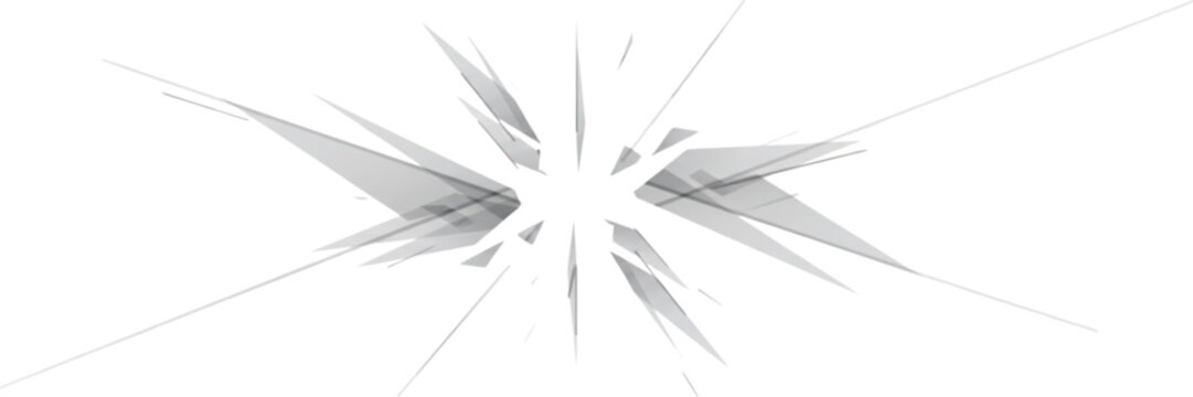 3d render of a broken glass sphere