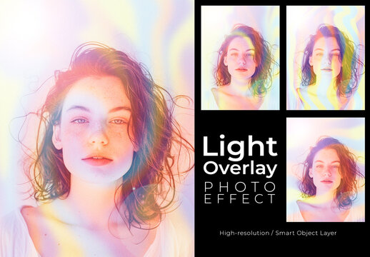 Holographic Prism Light Leak Photo Effect PSD