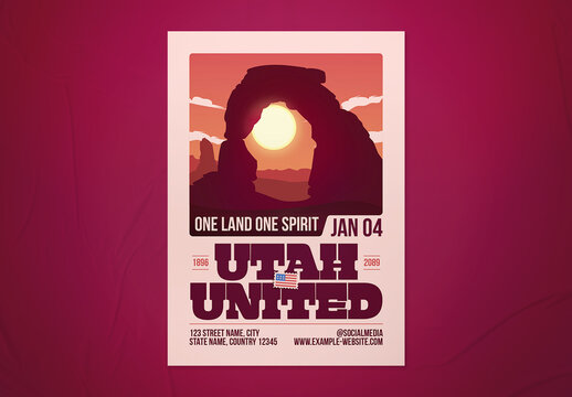 Utah's Admission to The Union Flyer