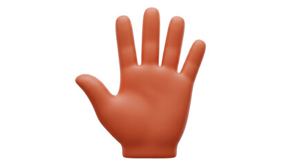 Obraz premium Isolated illustration of a raised hand with spread fingers in a friendly, welcoming way