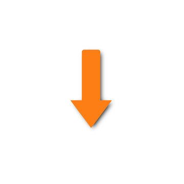 Orange Arrow Down Icon