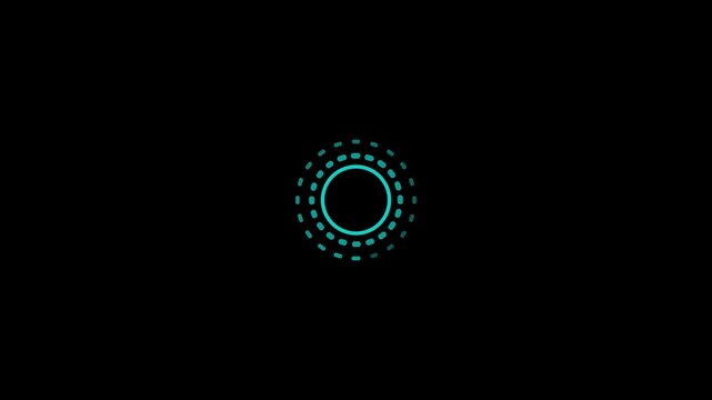 dot animated loading, abstract pattern motion graphic rotating round animation