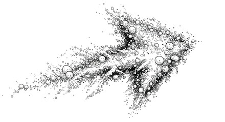 Obraz premium Digital arrow data points growth sketch art