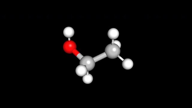 Ethanol (Alcohol) Molecule 3D Model 4K Alpha Loop Chemical Structure