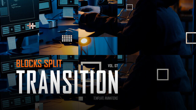 Blocks Split Transition / Horizontal / Part 07