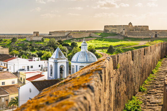 Castro Marim fortress overlooking historic town