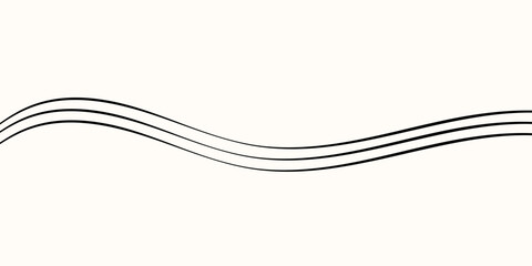 Line cable drawing and squiggle curve long with abstract tangle thin Wavy curvy thread and black pattern vector with loop squiggly spring Wire line doodle and rope squiggle divider with element © alia.kurianova