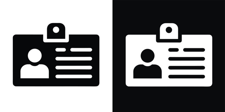 student card icons, driver license, employee identification badge,  id card vector icon 