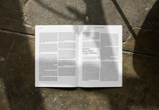 Mockup Of A4 Magazine With Customizable Pages