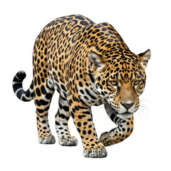 Obraz premium Jaguar Walking Close Up Black Background