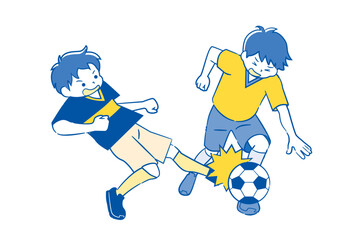 少年サッカーのイラスト 2C