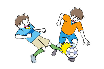 少年サッカーのイラスト 4C