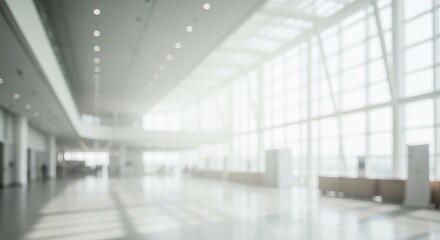 Obraz premium Ethereal Interior Exhibition Hall with Soft Light and Vast Architecture for Creative Connections