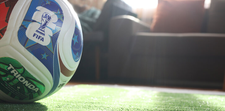 Official FIFA World Cup 2026 match ball. 18 February 2026. Minsk , Belarus.