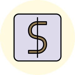 Dollar Symbol Vector Icon
