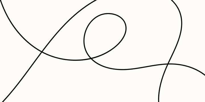 Line cable drawing for squiggle curve long and abstract tangle thin Wavy curvy thread for black pattern line and loop squiggly spring Line continuous doodle for squiggle design cable and curve