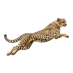 Cheetah Jumping Black Background
