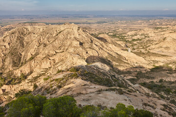 Fototapeta premium Picturesque badlands in Los Monegros. Viewpointl Jubierre. Huesca, Spain