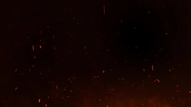 4k stock. Realistic fire spark particle smoke overlay cinematic visual effect motion graphic overlay embers burning ideal for dramatic scene enhancement, atmospheric creation, or digital compositing.