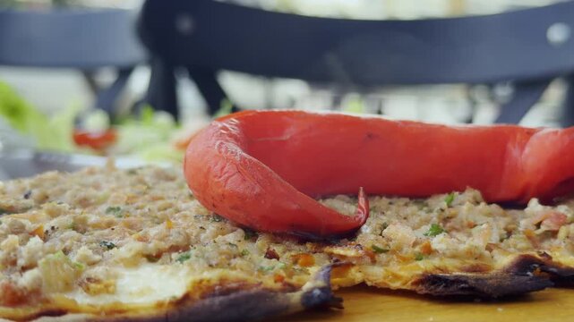 Traditional Turkish Meat Pita Pide