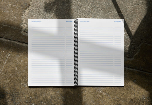 Mockup Of Customizable Spiral Bound Magazine