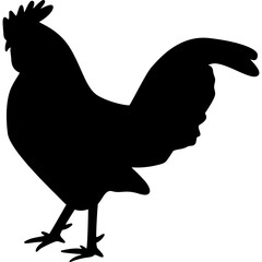 Simple Rooster symbol vector illustration © Gem