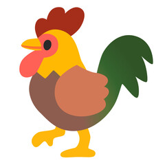 Simple Rooster symbol vector illustration © Gem