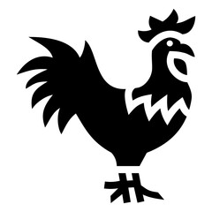 Simple Rooster symbol vector illustration © Gem