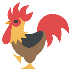 Simple Rooster symbol vector illustration © Gem