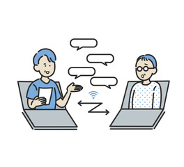 オンライン診療のイラスト