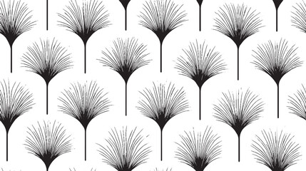 hand-drawn art deco style geometric fan shapes vector illustration.