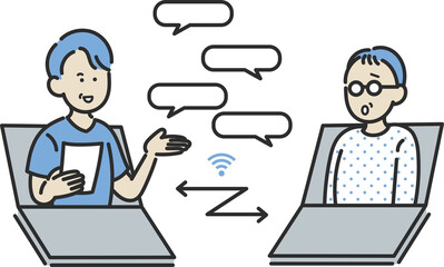 オンライン診療のイラスト
