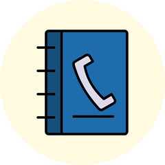 Phone Book Vector Icon