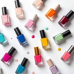 Obraz premium nail polish on white background